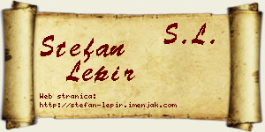 Stefan Lepir vizit kartica
